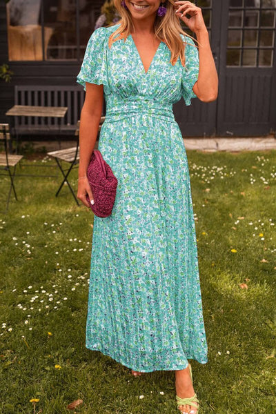 Pauline - lång blommaklänning